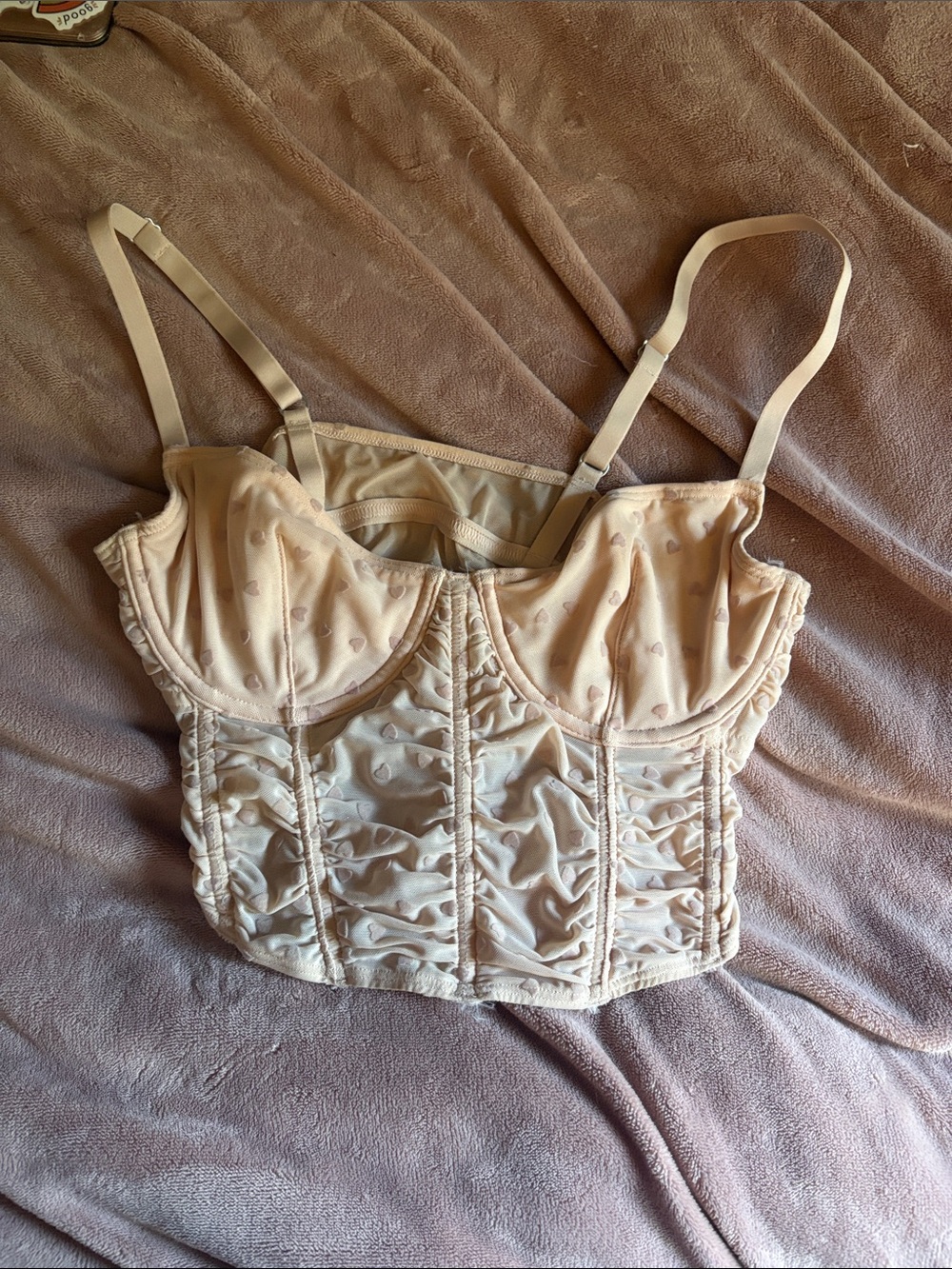 Hollister heart mesh tank top